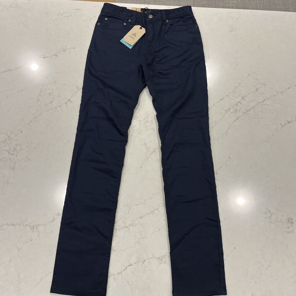 Prana Bridger NEW Jeans Pants Mens 30 x 36 Blue Slim Straight‎ Stretch Organic
